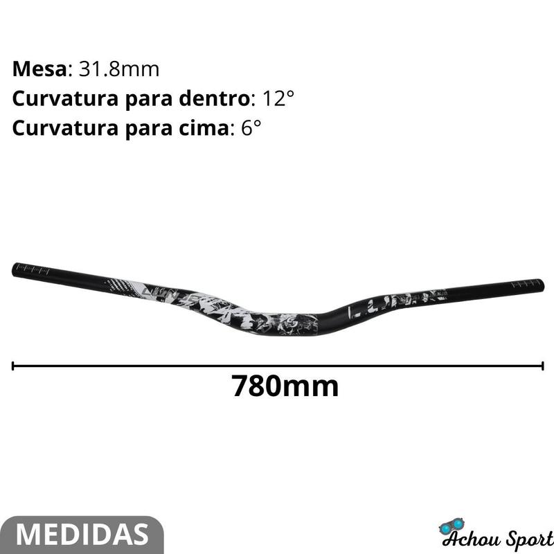 Mesa Pro Honsun 559 Dh Curta 35mm P/ Guidão 31,8mm Oil Slick